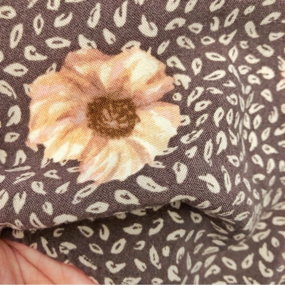 H&M Boho Feminine Cottagecore Tan Earthy Button Down Summer Festival Maxi Dress. - Picture 4 of 13